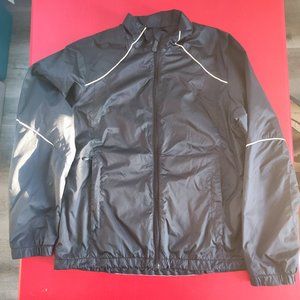 Columbia windbreaker jacket black light pink with reflective women's size M